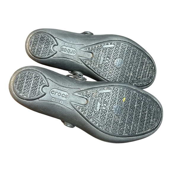 Crocs women’s Black Mary Jane Flats size w6 - Picture 3 of 7